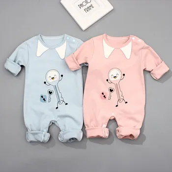

Baby Jumpsuit Crawling Clothes Baby Cotton Striped Long-sleeved Jumpsuit Children with A Small Rabbit Clothes Kids Clothes