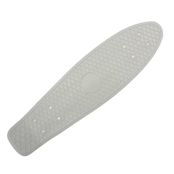 

22.5X 6 Inch Skateboard Plastic Fish Banana Skating Board Decks for Outdoor Sport Fish Board Non-Slip Deck White