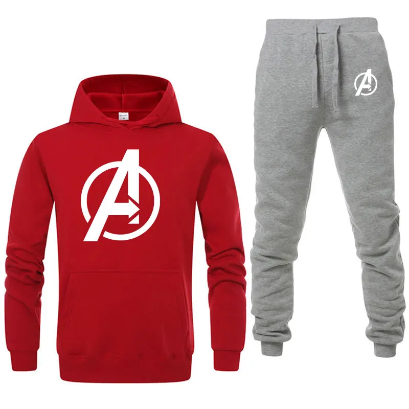 

In 2020, track and Field Fitness men's wear printed autumn and winter sports suit, casual sweater and pants, 2 pieces of brand f