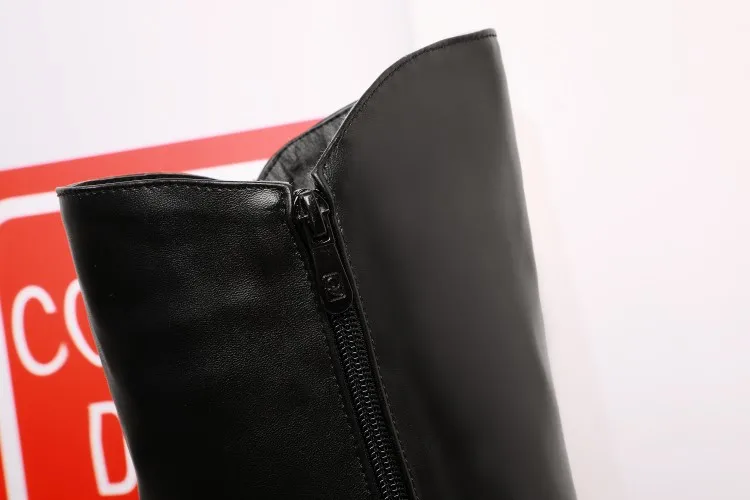 NASBAVI High Heels Over the Knee Boots Women Winter Thigh High Boots Fashion Zipper buckle Rhinestone Platform Long Boots