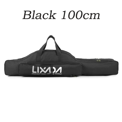 Lixada 80 см/100 см/130 см/150 см сумка для рыбалки складная переносная сумка для удочки рыболовная удочка СНАРЯЖЕНИЕ СНАСТИ чехол для инструмента сумка для хранения - Цвет: black 100 cm