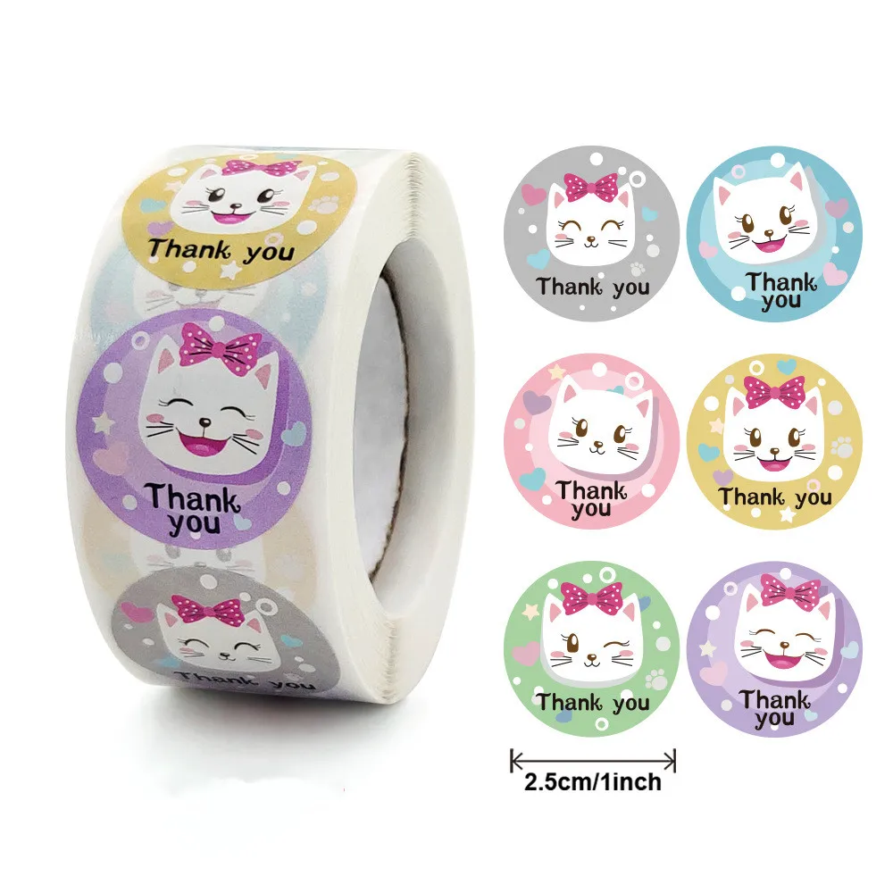 Rouleau De 500 Autocollants Panda Mignons - Diamètre 25 Mm - Pour Scrapbooking, Décoration, Récompenses