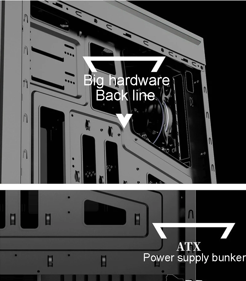 452*208*495 мм E-ATX diy игровой компьютер PC чехол боковая прозрачная стеклянная панель водяное охлаждение настольный корпус основной рамы