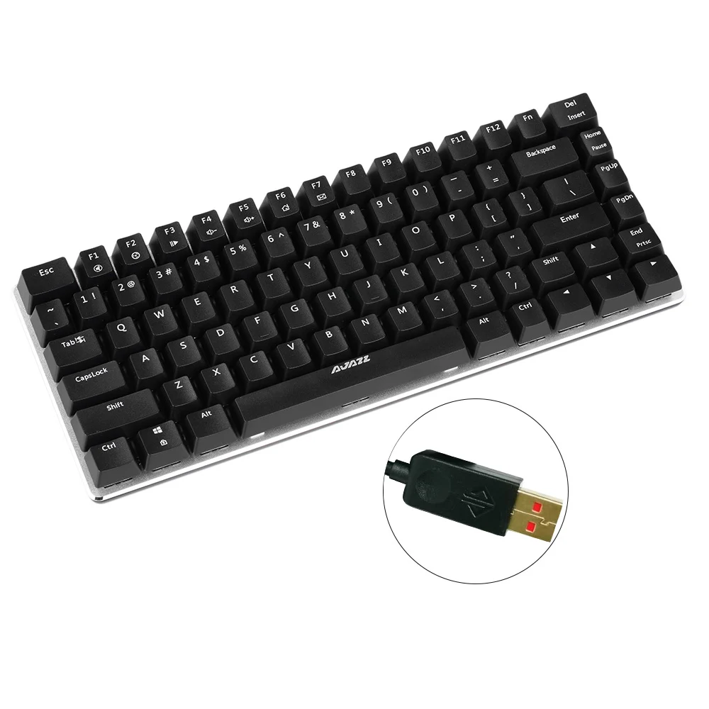 

AJAZZ AK33 Linear Action Mechanical Keyboard Gaming E-sport Keyboard 82 Keys USB Wired Anti-Ghosting for PC Laptop Desktop