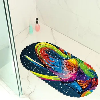 

Painted Animal Bath Mat Non-slip Suction Rug Door Mat Swimming Pool Non-slip Carpet Hollow PVC Massage Foot Pad