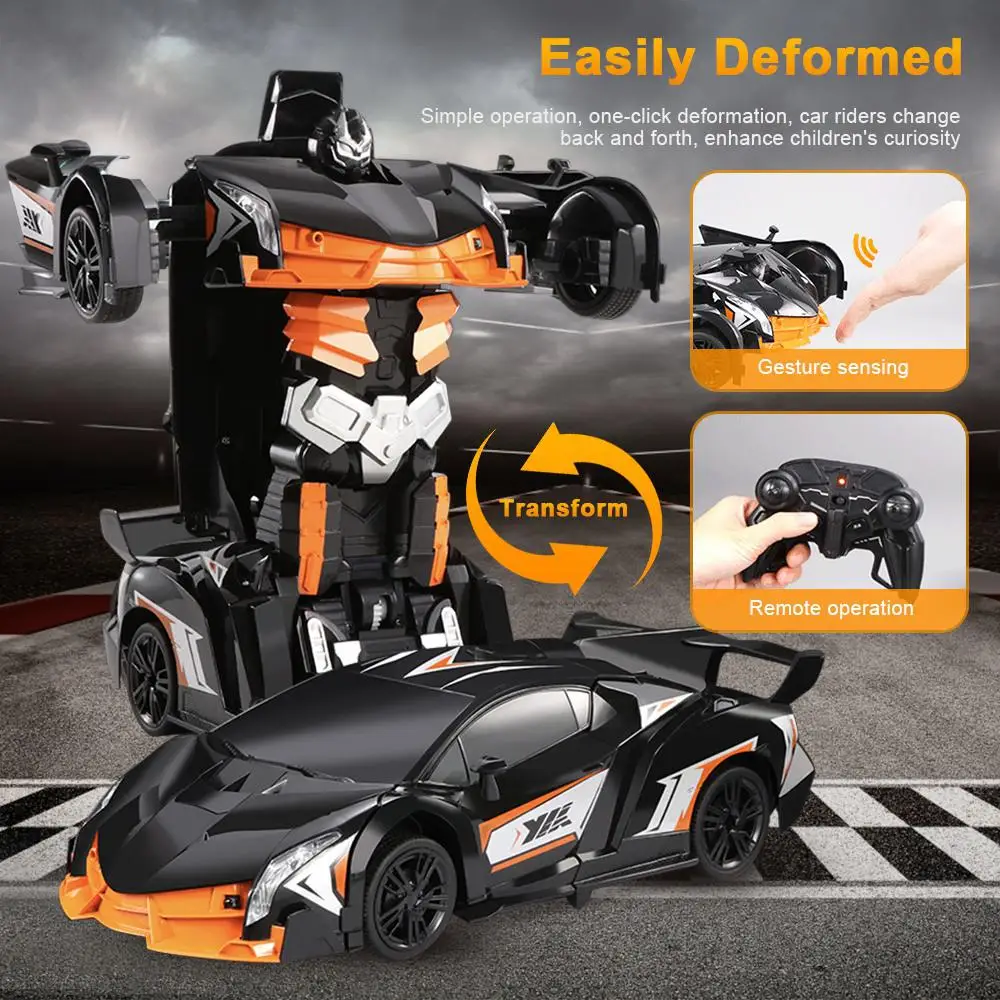 RC автомобиль 1:12 один щелчок деформации жестов зондирования преобразование электрической энергии роботы спортивные автомобили дрейф модель игрушки для детей