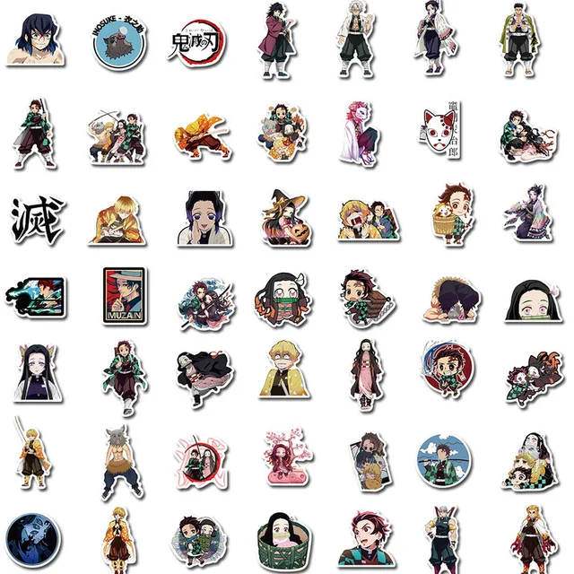 Demon Slayer Kimetsu No Yaiba Stickers 10/50/100pcs  6