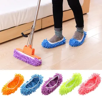 

Floor Cleaning Lazy Shoe Cover Mopping Shoe Cover Lazy Shoe Cover Wiping Slipper Cover Mop Headgear Single Chenille Fiber