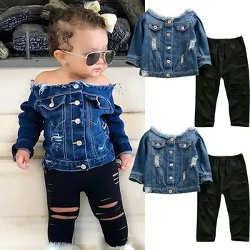 blue jean outfits for toddlers