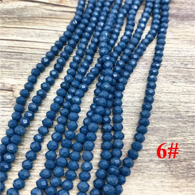 2x3mm/3x4mm/4x6mm Crystal Rondel Beads Faceted Glass Beads For Jewelry Making DIY Female Bracelet Necklace Jewelry NO.6