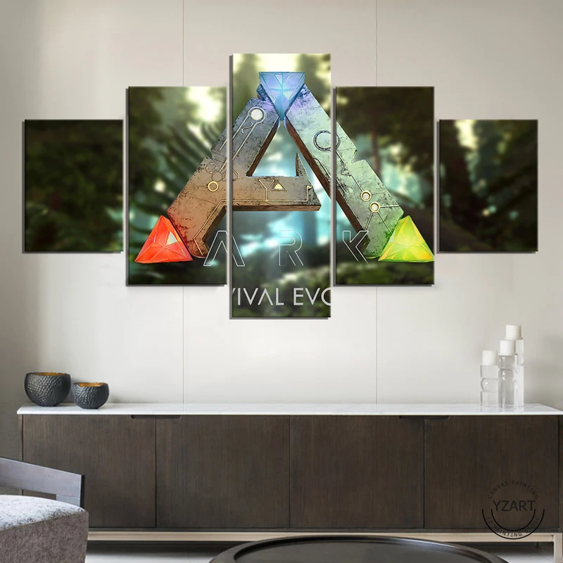 Ark Survival Evolved Game Poster Artwork Canvas Paintings Wall Art for Home Decor | Дом и сад