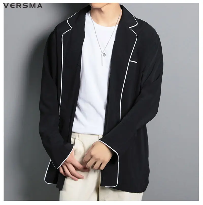VERSMA Корейская Harajuku GD Пижама, винтажная рубашка с длинным рукавом для мужчин и женщин, хип-хоп Готический свободный стиль, гавайская рубашка для мужчин, Прямая поставка