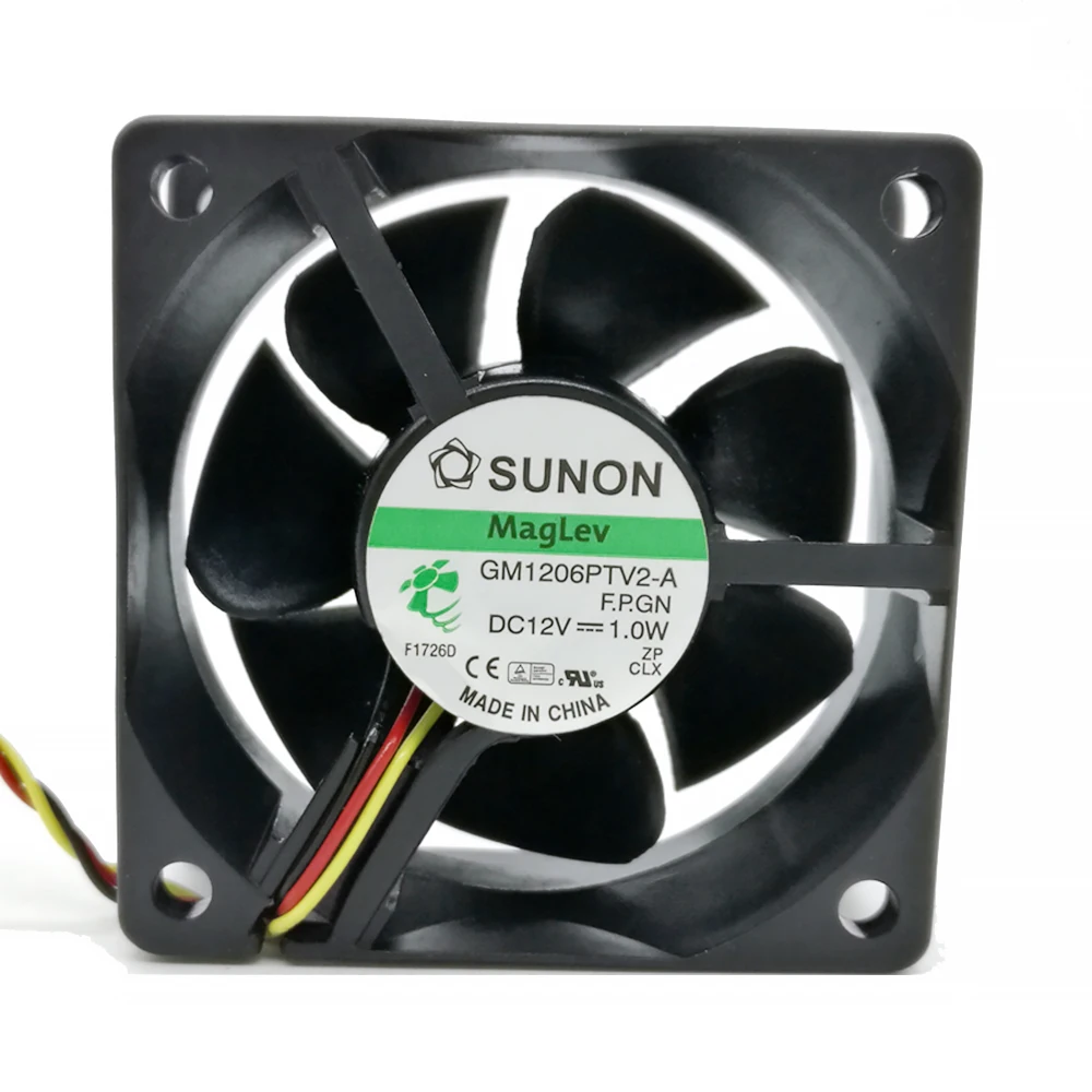 

For Sunon GM1206PTV2-A 6025 60X60X25MM DC12V 1.0W 6CM silence Maglev 3lines cooling fan NEW Original