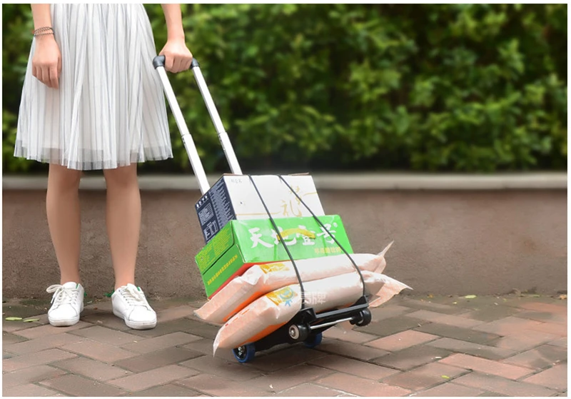 1,3 кг Мини Складные портативные тележки для покупок на колесиках и багажные тележки для пожилых людей и женщин, Семейные Путешествия, шопинг