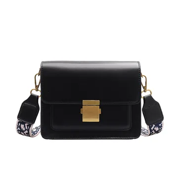 

2020 KOREAN Edition Fashionable and versatile messenger bag WIDE SHOULDER STRAP BAG FEMALE Texture small FLAP BAGS