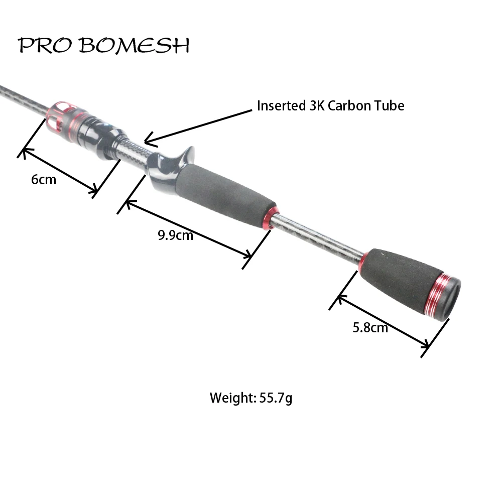 Pro Bomesh 1 комплект 55,7 г SKTS сиденье из графитовой катушки алюминиевая Зажимная гайка литье EVA ручка комплект DIY Удочка компонент аксессуар