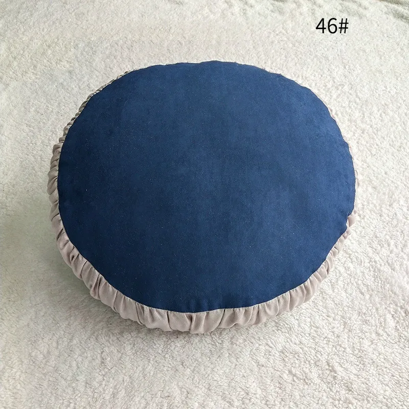 Высококачественная замшевая комбинированная подушка, декоративная подушка для дивана, Автомобильная подушка, круглая подушка, съемная подушка H003 - Цвет: 46