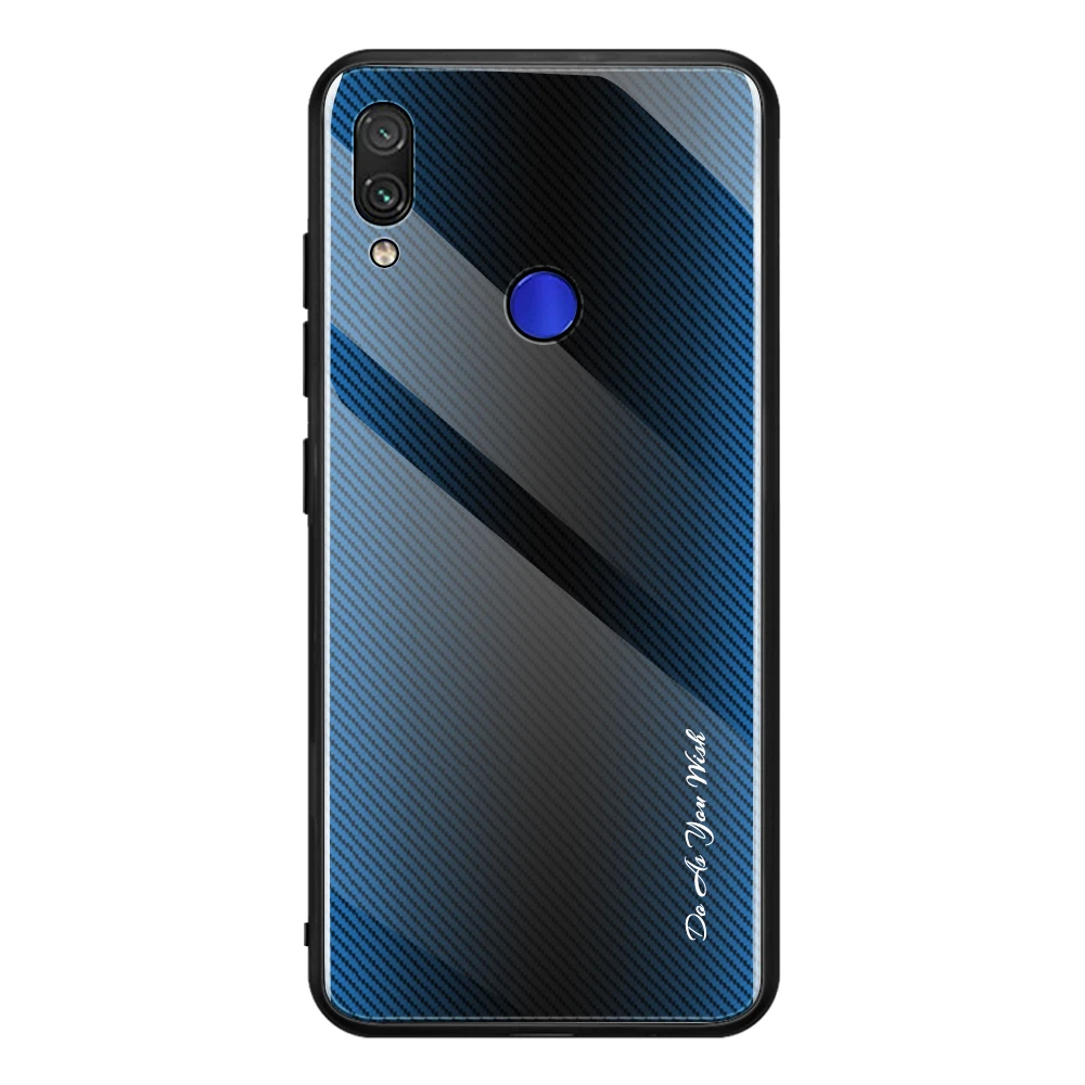 02 Для Xiaomi Redmi Note 7 Чехол чехол из закаленного стекла для телефона для Xiaomi Redmi Note 5 6 7 Pro 7A K20 Pro градиентные полосы задняя крышка - Цвет: 02