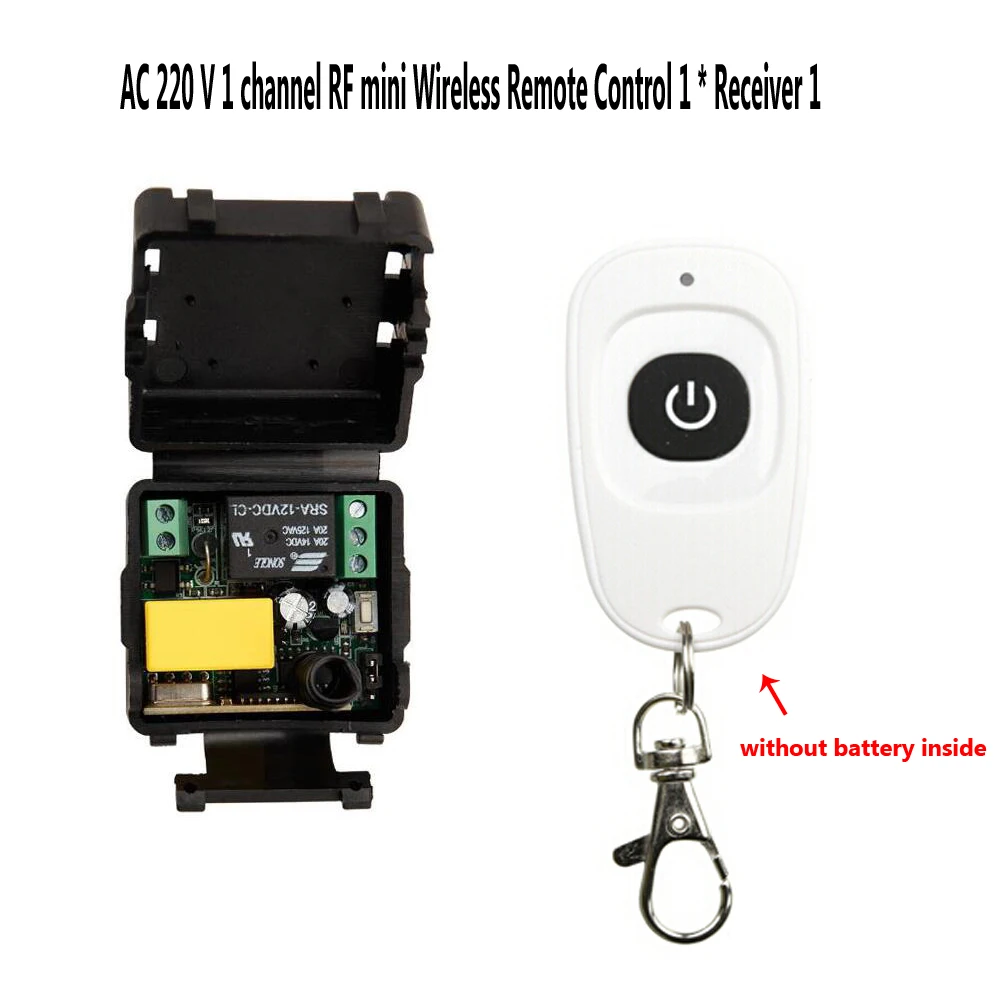 AC 220V Mini Wireless RF Remote Control Light Switch 10A Relay 1CH Receiver Module+Transmitter