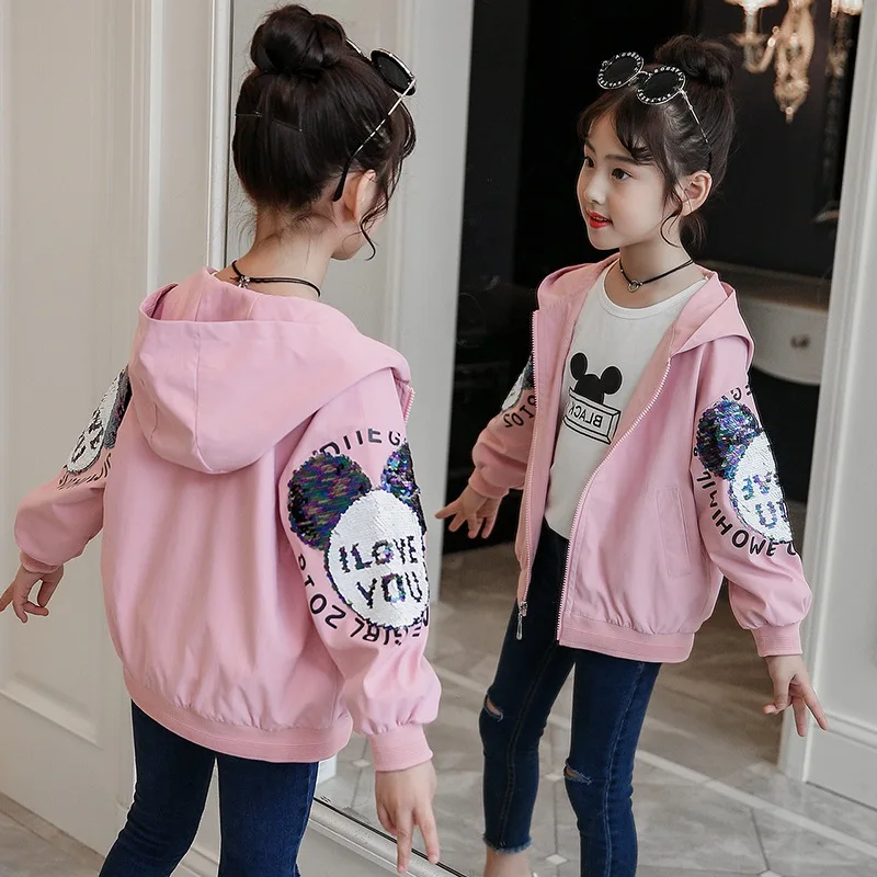 

Childrenswear Girls Autumn Clothing Coat 2019 New Style Korean-style Big Boy Western Style Jacket 12-Year-Old Spring And Autumn