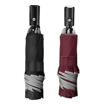 

Auto Reverse Umbrella Double-Layer Automatic Umbrella 3 Folding Windproof Large Rain Umbrella