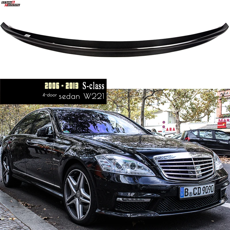 S65 Type CF Spoiler fit for Mercedes S Class 2006 - 2013 (W221) Fitment Guaranteed