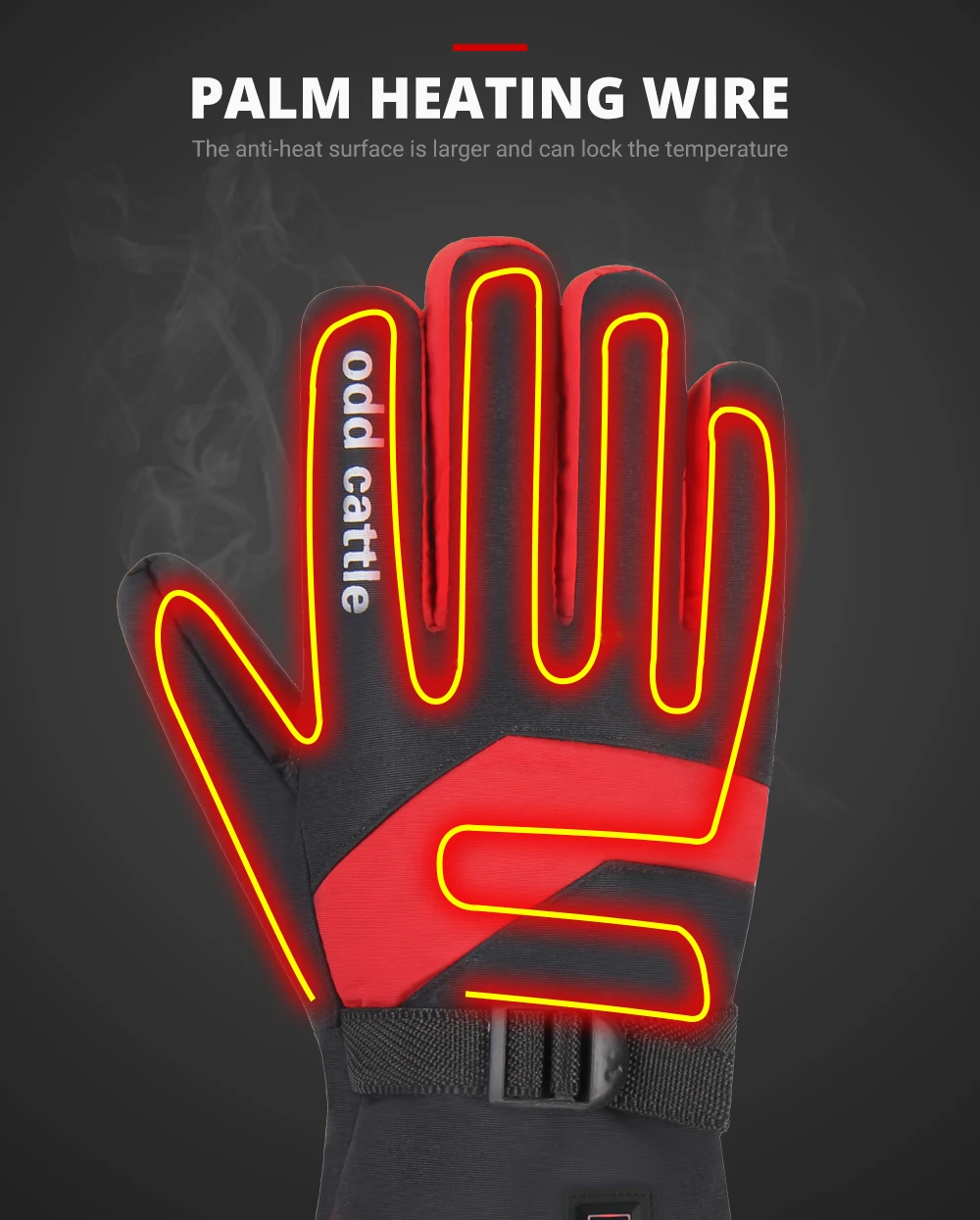 Новинка, мотоциклетные перчатки, водонепроницаемые, с подогревом, Guantes, Moto, сенсорный экран, на батарейках, для езды на мотоцикле, для гонок, зимние перчатки