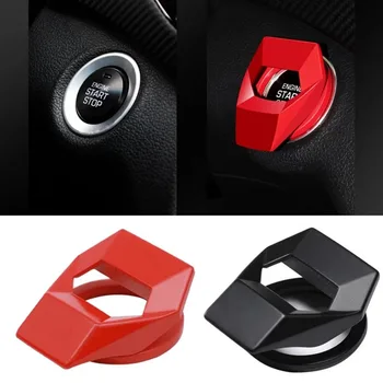 

Car start-stop button protective cover ring switch for Toyota Corolla Camry CHR GT86 Rav4 Yaris FT86 FR-S Red Black