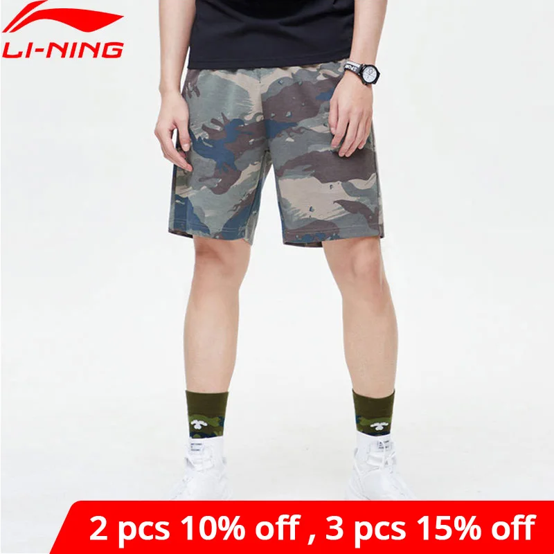 Мужские баскетбольные шорты Li-Ning спортивные с камуфляжным принтом li ning и