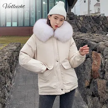 

Vielleicht Women Winter Parkas Jackets Coats Short Thick Cotton Casual Fur Hooded Jackets Women Warm Winter Coat Female Outwear
