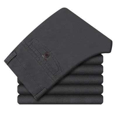 Dark Gray Костюм брюки мужские повседневные брюки высокого качества формальные брюки для мужчин Свадебные брюки размера плюс брюки Pantalones Hombre QQ147 - Цвет: Dark Gray