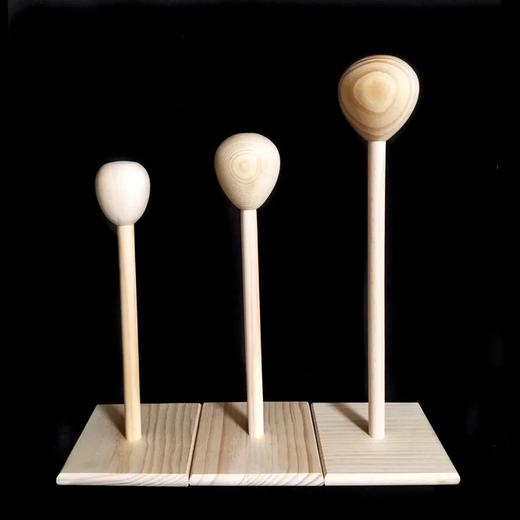 Toys Dolls Hair Custom Accessories For Wig Cap Stand 13 14 16 43cm 30cm 18 inch Doll Head Wooden Holder Carrier Girls Gift (2)