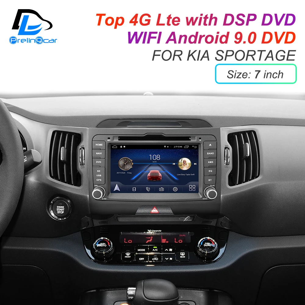 Android 9,0 DSP 4G Lte мультимедийный dvd-плеер для KIA Sorento Sportage подголовник монитор Радио Стерео навигационная система