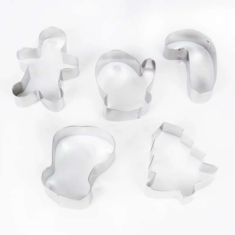 5pcs Christmas Kitchen Deco Cookie Cutter Tools Gingerbread tree Shaped Xmas Biscuit Mold Christams Cake Decorating navidad gift