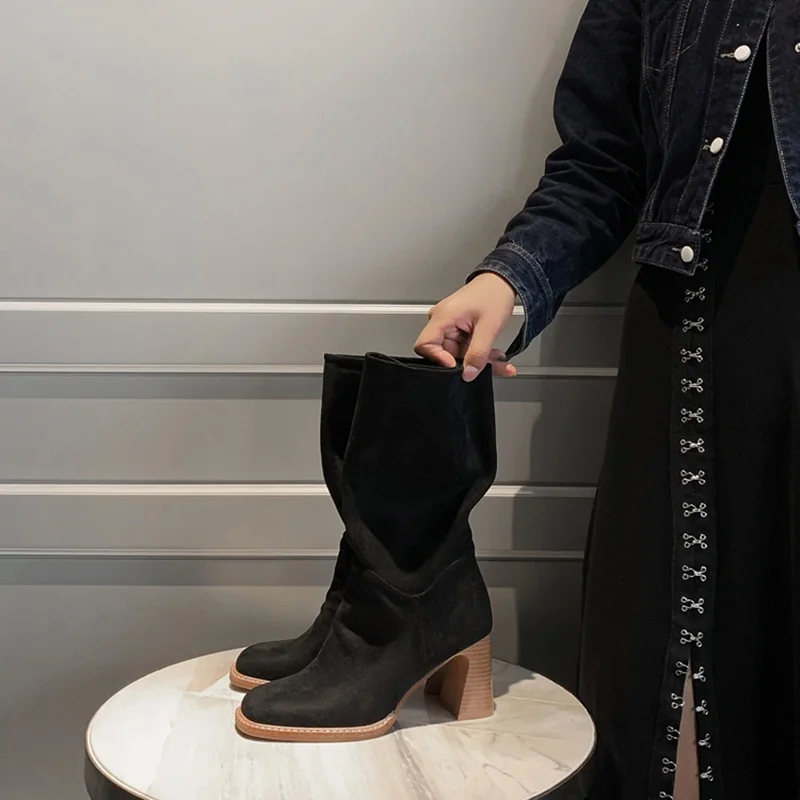 New 2020 Autumn Winter Women's Ankle Boots Sexy High Heels Shoes Black Apricot Woman Dress Party Casual Short Boots Office Shoes