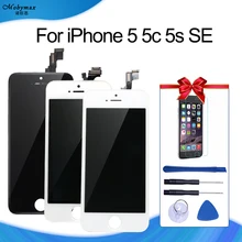AAA+++ класс ЖК-экран для iphone 5s дисплей сенсорный дигитайзер сборка Замена для iphone 5 SE Модуль черный и белый цвет