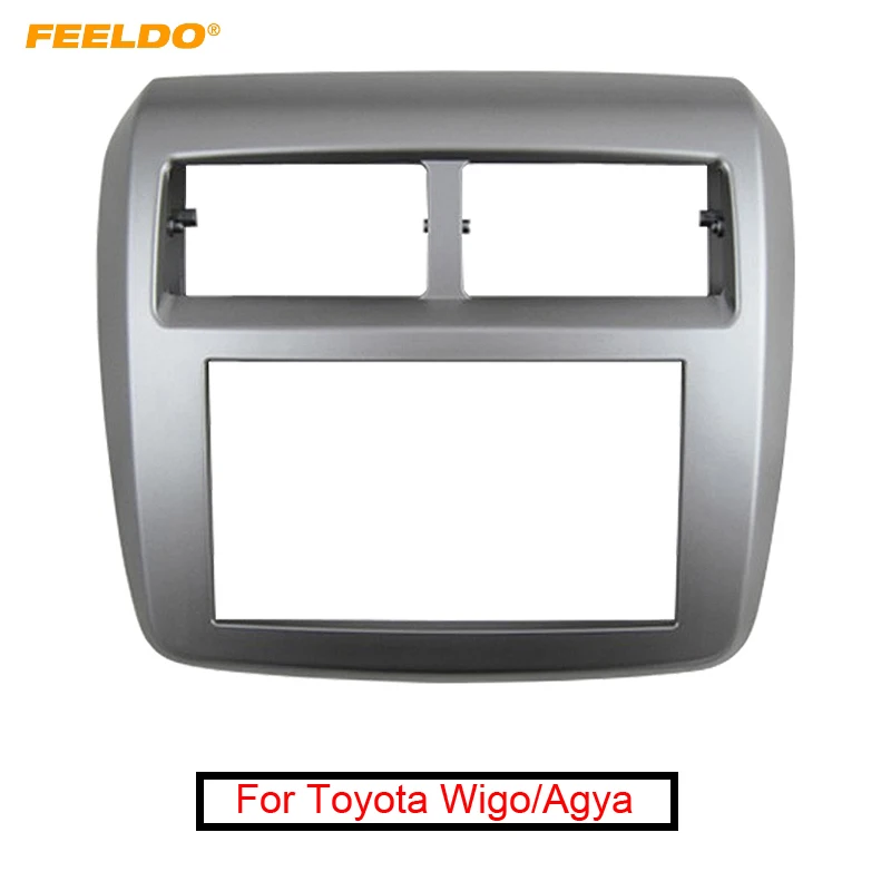 

FEELDO 1 шт. Автомобильный CD/DVD аудио стерео 2Din Fascia рамка для Toyota Wigo/Agya 2013 панель приборной панели установочный комплект # AM4907