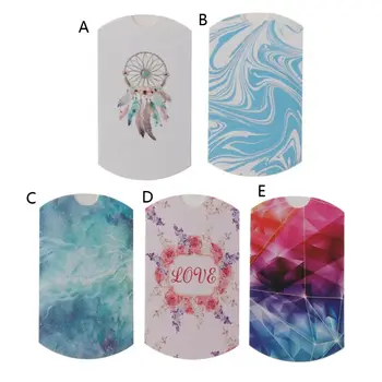 

50Pcs Cute New DIY Design Pillow Box Cute Kraft Paper Storage Boxes Wedding Party Candy Packing Lovely Ring Earrings Display Box