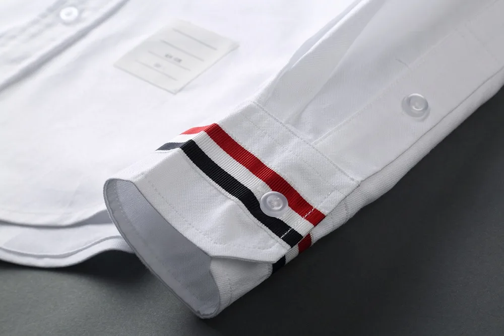 Новинка 19ss мужские оксфорды классические красочные полосатые модные хлопковые повседневные рубашки рубашка Высокое качество карман с