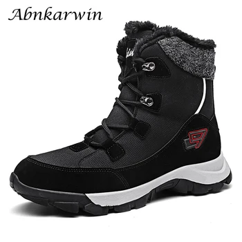 

Winter Ankle Plush Men's Snow Boots Fur Kar Botu Erkek Bot Ayakkabi Botines Hombre Stivali Uomo Snow Shoes Men Boot Waterproof