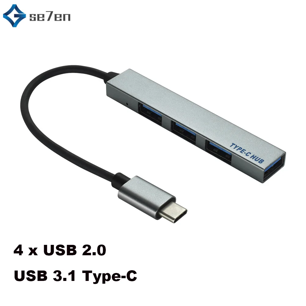 Мульти usb 3,0 2,0 type c концентратор 4 порта адаптер сплиттер интерфейс питания Для iMac MacBook Air usb3.0 ПК компьютер Ноутбук