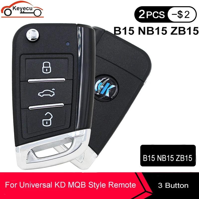 KEYECU KEYDIY B NB ZB серии B15 NB15 ZB15 Универсальный KD MQB стиль дистанционного ключа 3 кнопки