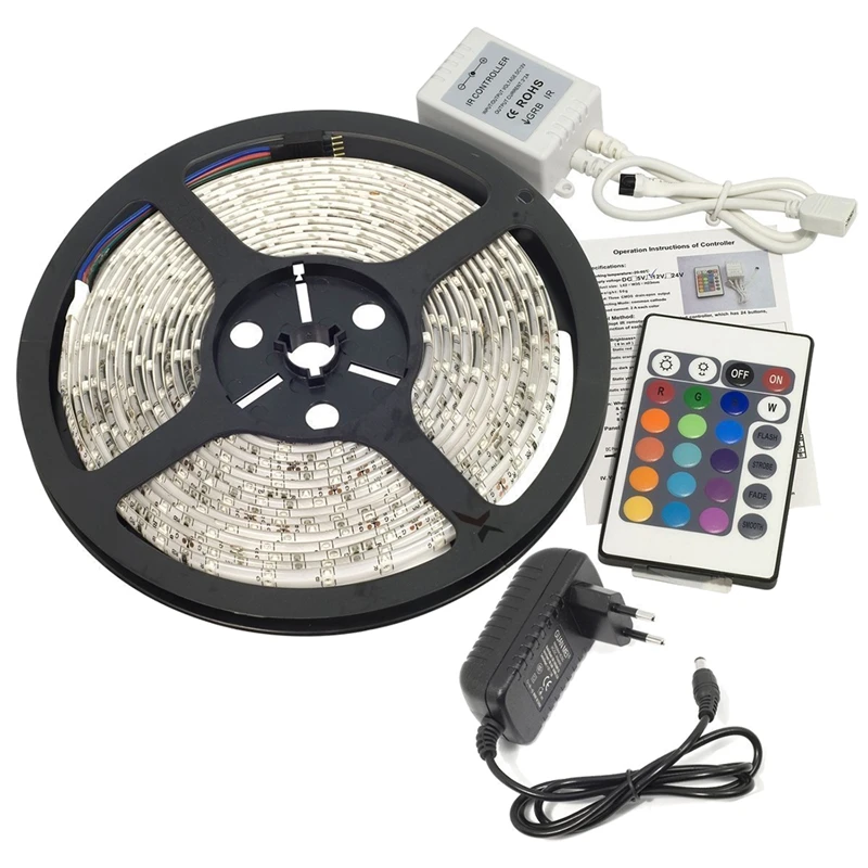 Светодиодные ленты 5 м 300 3528 SMD RGB пульт дистанционного управления Управление