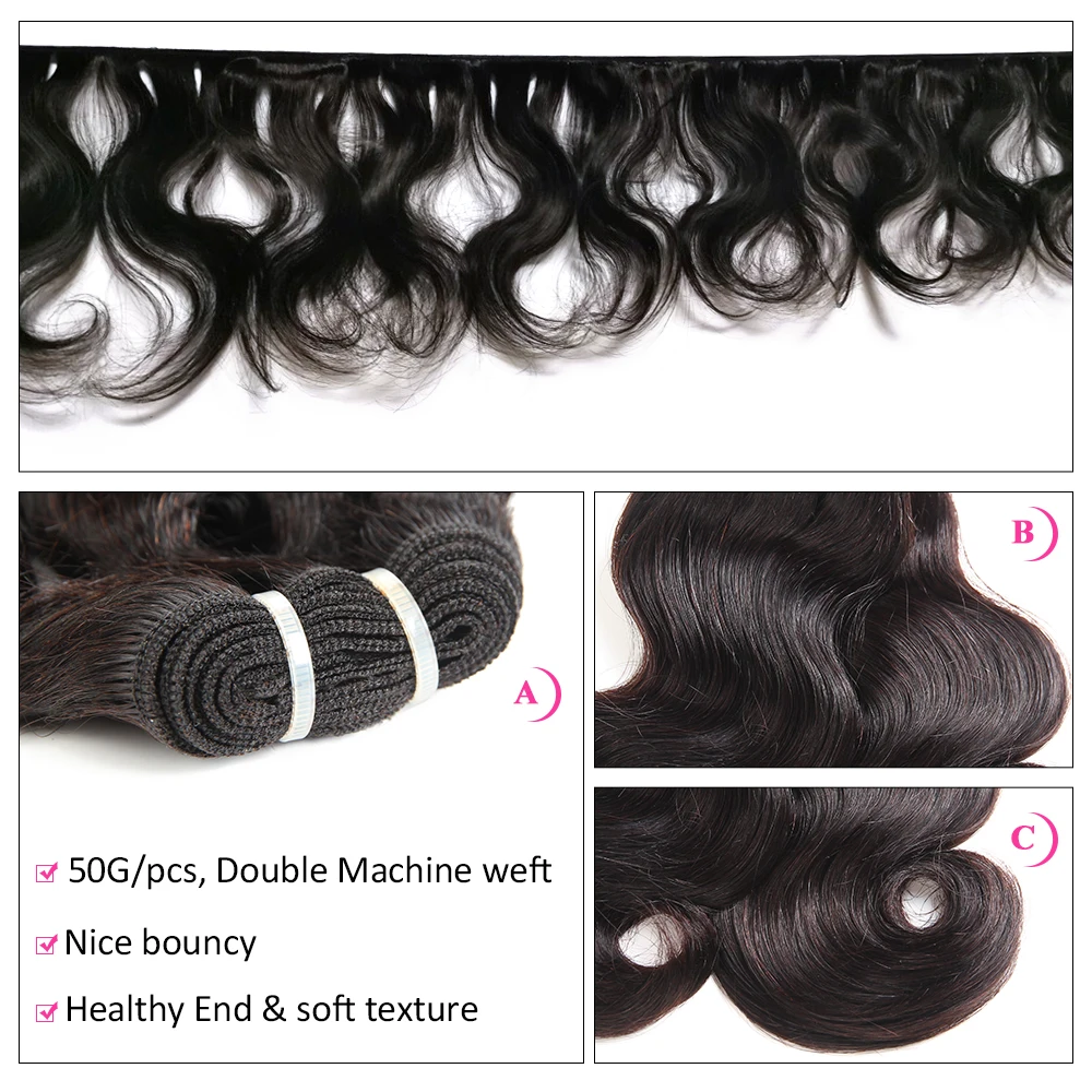 MORICHY Body Wave Hair Bundles Double Drawn Weaves Brazilian Human Hair Extension Non-Remy Natural Color tissage naturel court MORICHY Body Wave Hair Bundles Double Drawn Weaves Brazilian Human Hair Extension Non-Remy Natural Color tissage naturel court