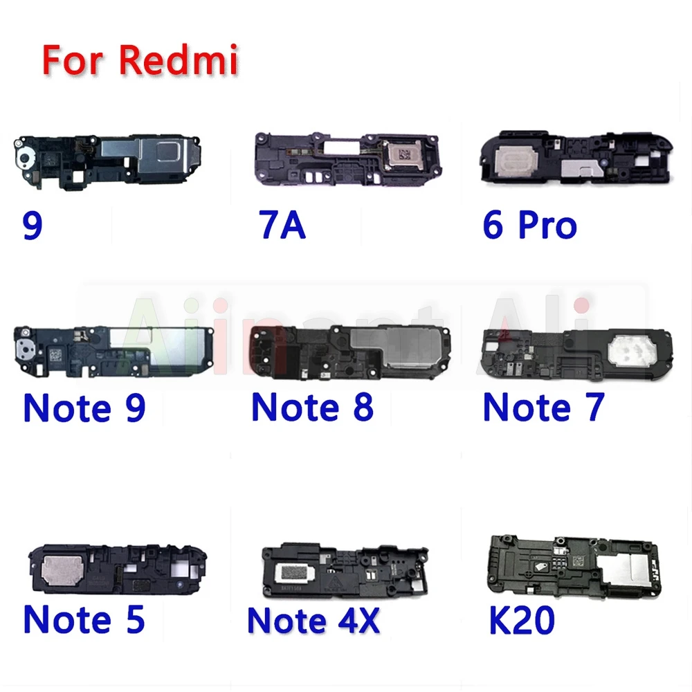 Flex Cable Flex Cable Replacement AiinAnt For Xiaomi Redmi Note 7 8 9 7A 8A 9A 8T 9T 9S Pro Plus Loud Speaker Bottom Loudspeaker Sound Buzzer Ringer Flex Cable