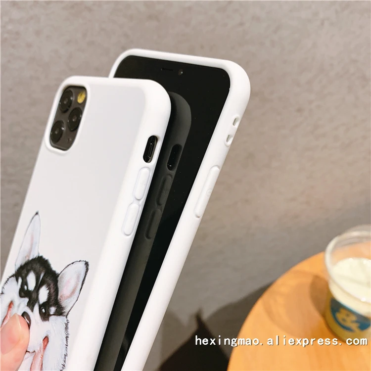 Мультяшный рельефный милый жирный кот собака чехол для телефона для iphone 11promax XR XSMAX чехол для iphone 6 7 8 Plus Мягкий термополиуретановый чехол для пары s