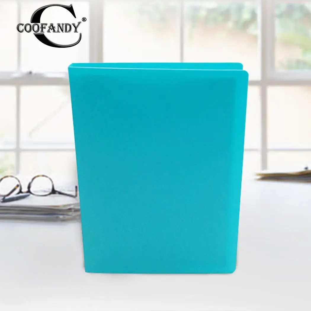 

Business Card Holder Plastic Transparent Inner Credit A6 Bag Card Wallet Blue 56PCS Solid Insert