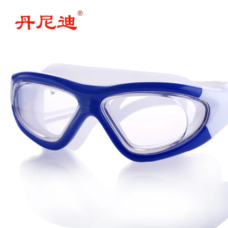 

Swimming Di Big Box One-piece Goggles High-definition Anti-fog Danny Mirror Silica Gel Waterproof One-piece Earplug Men And Wome