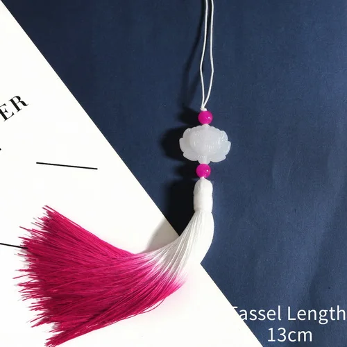 Fuchsia 1 шт. кисточки DIY серьги аксессуары шелковые кисточки для украшения ювелирные изделия фурнитура кисточки новая подвеска «сделай сам» - Цвет: Fuchsia