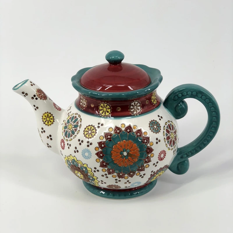 Большая емкость, летний чайник для хранения воды, большой чайник, ручная роспись, керамический чайник, милый керамический чайник